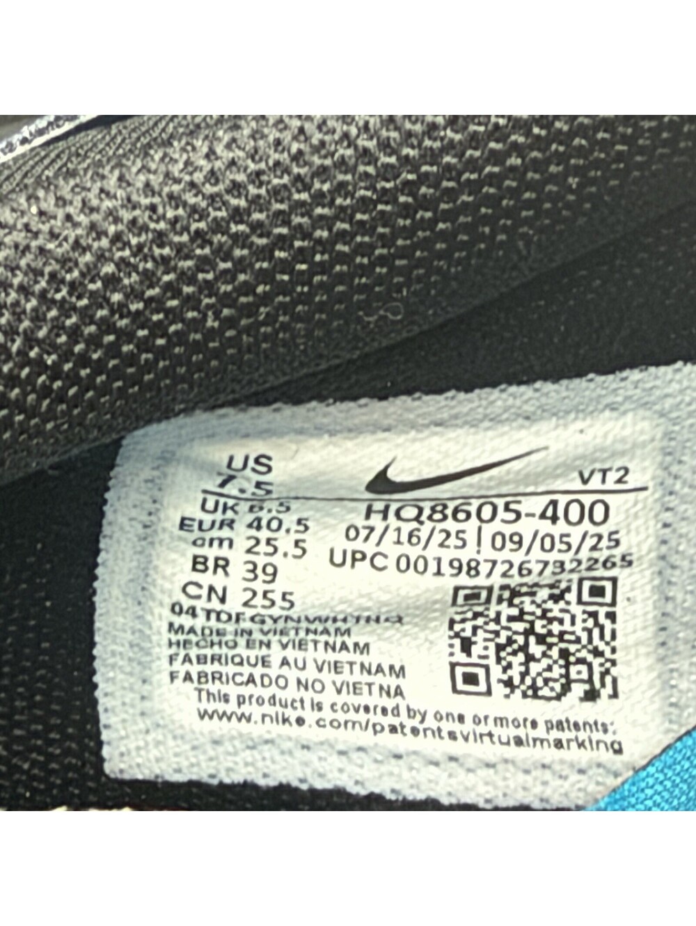 Nike Air Max Dn Roam Men’s 7.5 Obsidian Blue Red HQ8605-400 Zip Sneakers - Picture 8 of 9